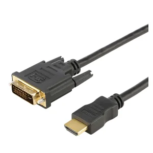 HDMI 19-pol male<>DVI 24+1-pol male 10m