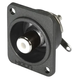 HICON-RCA D-Flansch Einbaubuchse Löt ntl