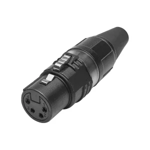 HICON-XLR Kabel-Buchse 4-pol schwarz