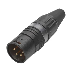 HICON-XLR Kabel-Stecker 4-pol schwarz