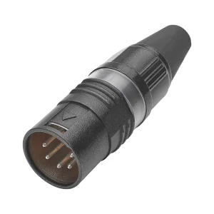 HICON-XLR Kabel-Stecker 5-pol PRO+ sw