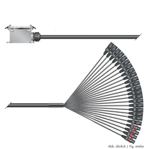 PC Isopod 2x0,22qmm, 10,00m, Spleisskabe