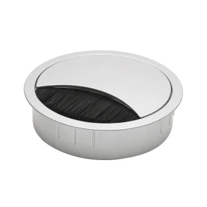 Kabeldurchführung, rund, Silbergrau