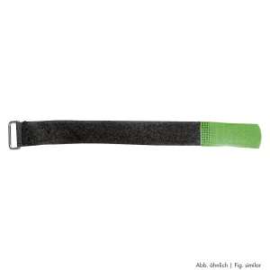 Klettband 25 x 300 mm grün, Metallöse