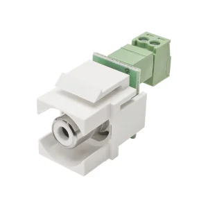 Keystone Einbauverb. RCAfem<>Steckkl. ws