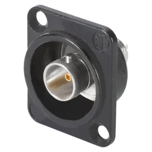 BNC-Lötbuchse " D-Flansch" schwarz, Masse