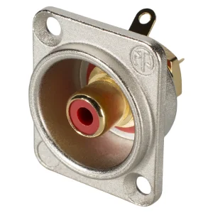 Neutrik Cinch Einbaubuchse nickel/rot