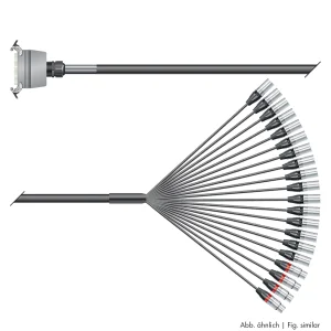 Multicorekabel Quantum, schwarz,  2,00m