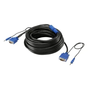 WUXGA SUBD-HQ male<>male 20.0m,  schwarz