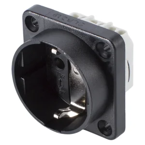 Schuko-Einbaudose schwarz VDE o. Deckel