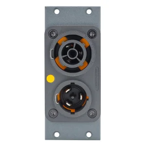 SYSBOXX Frontblech 2HE, 1BE, Powercon T1