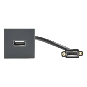 SYSWALL45 DISPLAYPORT -> Kabelbuchse 80°