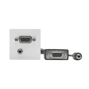 SYSWALL45 VGA+Minikl. -> Kabelbuchsen