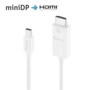 Premium Active 4K Mini DisplayPort / HDMI-Kabel – 1.50m, weiß