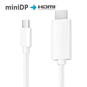 Premium 4K mini DisplayPort / HDMI Kabel - 1.50m, weiß