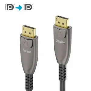 8K DisplayPort 1.4 Active Optical Fiber Kabel - 30.0m, Anthrazit